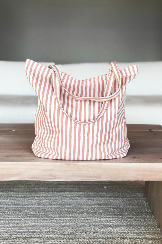 Emerson Fry Tote Bag Muted Clay Stripe