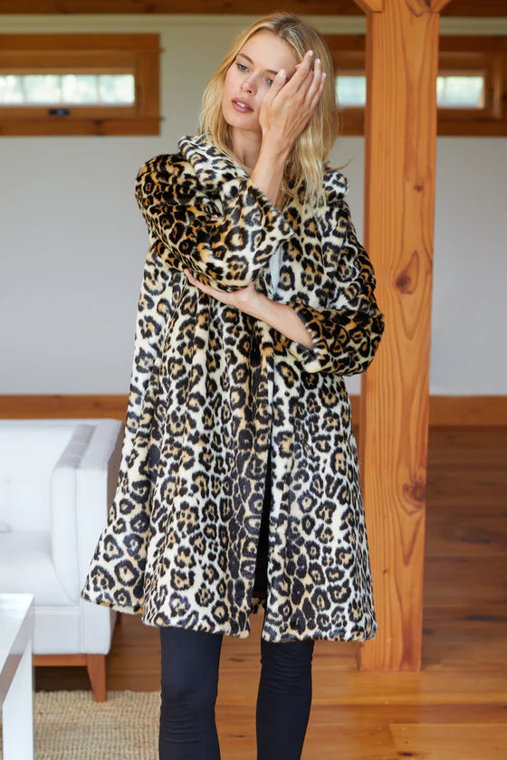 Emerson Fry Vegan Leopard Fur Coat