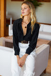 Emerson Fry Black Utility Blouse