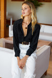 Emerson Fry Black Utility Blouse