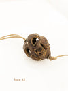 LoU Zeldis Carved Face Pendant on Leather