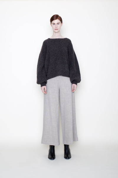 Szeki Poet Sleeve Ribbed Cotton Sweater