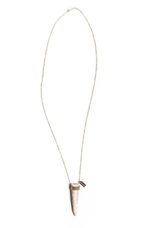  Tess + Tricia Mixed Metal Beaded  Antler Tip Necklace
