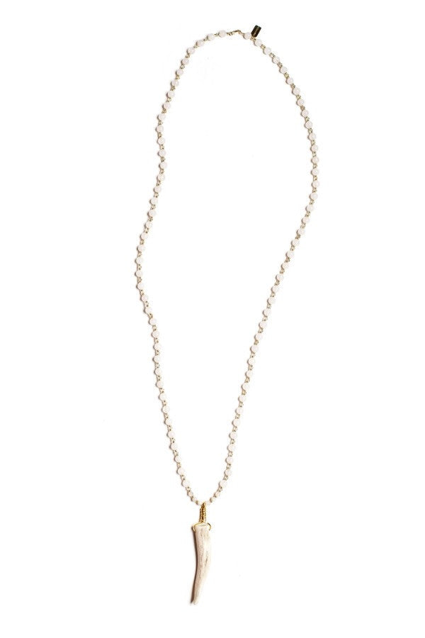 Tess + Tricia Frost and Moss Antler Tip Necklace