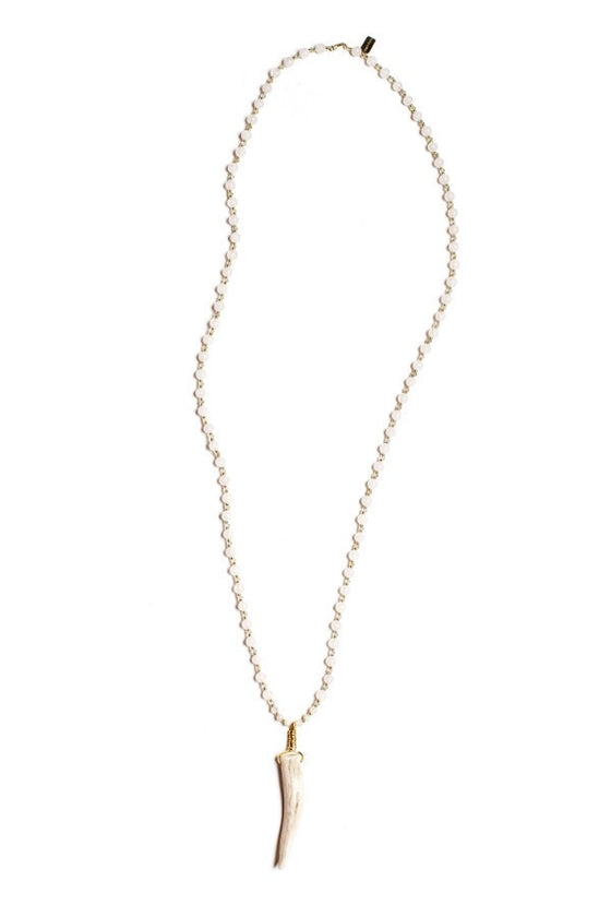 Tess + Tricia Frost and Moss Antler Tip Necklace