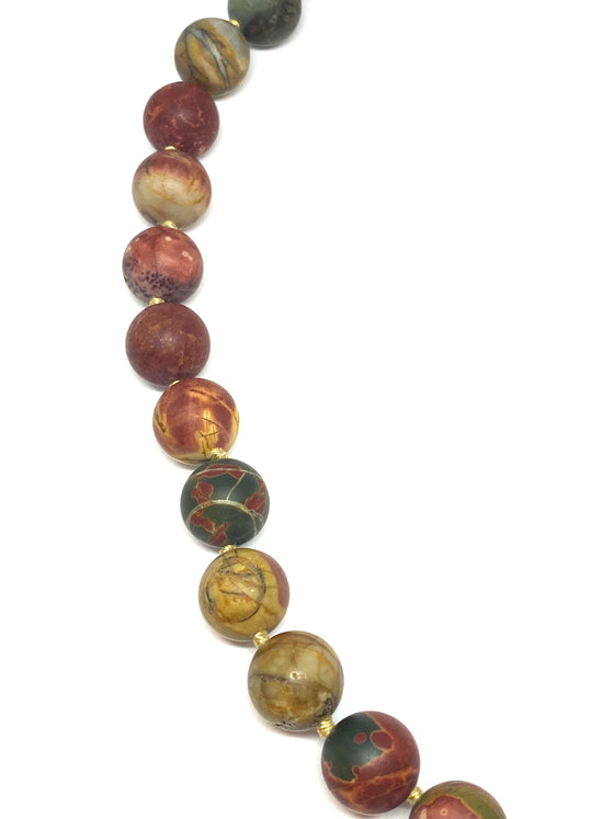 Judi Powers Red Creek Jasper Necklace 18KG