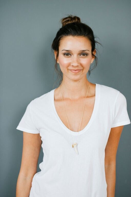 Tess + Tricia Seed Beaded Antler Tip Necklace