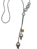 Perle by Lola Tahitian peal lariat necklace found at Patricia in southern pines, nc