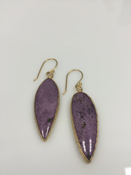 Heather Benjamin Handmade Purple Stiticilite Earring