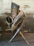 Large Textured Horn Vase