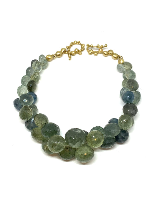 Rachel Atherley Caviar Bracelet in Moss Aquamarine