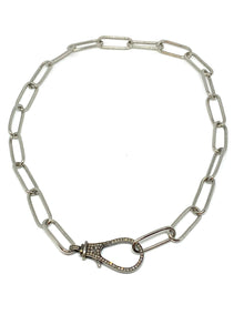  Nathan and moe long silver link necklace found at Patricia in southern pines, nc
