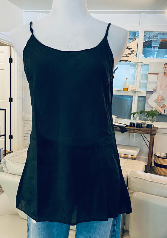 CP Shades Sheer Milla Black Cotton Silk Cami