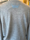 Brazeau Tricot Sterling/Pool High V Neck Cashmere Sweater