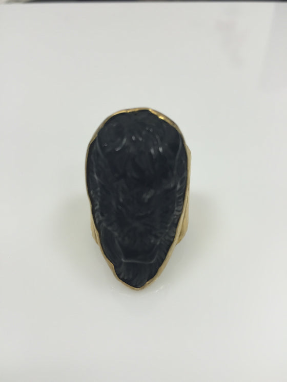 Heather Benjamin | Handmade Carved Horn Bison Ring