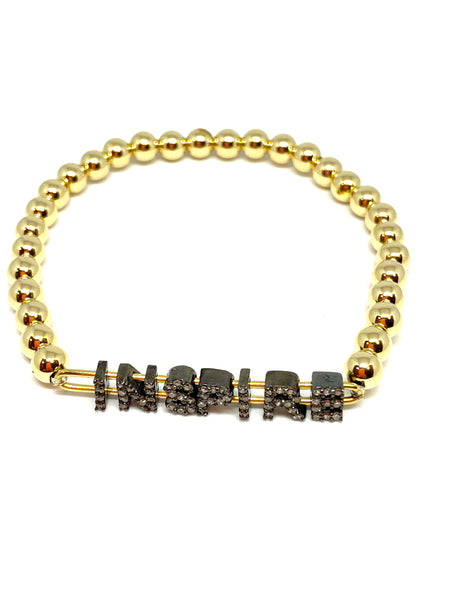 Nathan & Moe INSPIRE ID Bracelet with 5mm Gold Filled Beads