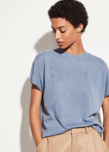  Vince Cashmere Linen Crewneck Popover