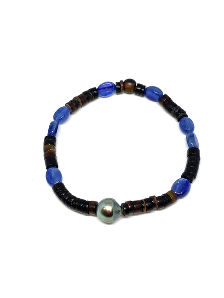 Perle by Lola Tahitian pearl and iolite bead bracelet found at Patricia in southern pines, nc