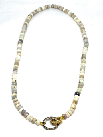 Nathan & Moe Gold Opal Bead Necklace