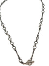 Nathan and Moe 22" oxidized chain with oxidized diamond mini toggle found at Patricia in southern Pines, NC