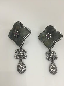  Carved Labradorite Earrings