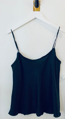  Brazeau Tricot Cotton Silk Black Paperbag Cami