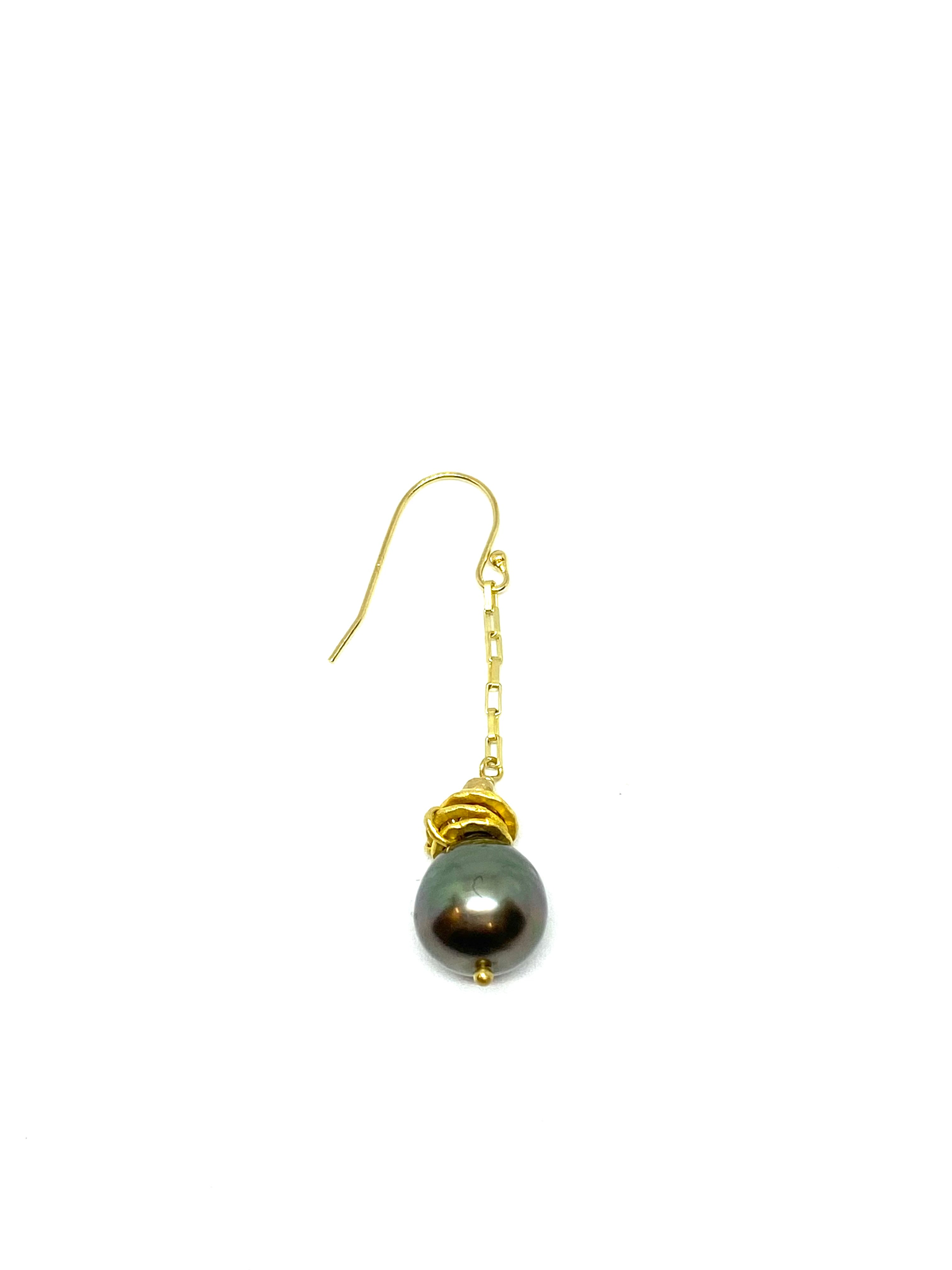 Heather Benjamin Single Tahitian Pearl Drop Earring