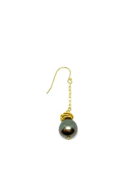 Heather Benjamin Single Tahitian Pearl Drop Earring