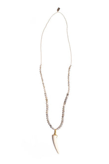  Tess + Tricia Labradorite Bead Antler Tip Necklace