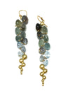 Rachel Atherley Large Caviar Earrings in Moss Aquamarine