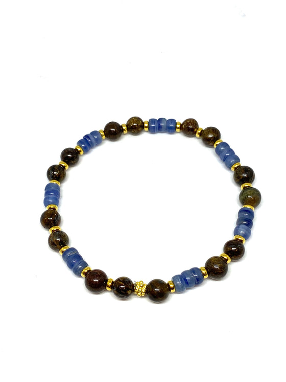 Perle by Lola tiger's eye and iolite bead bracelet found at patricia in southern pines, nc