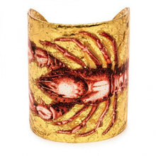  Beautiful Evocateur gold leaf cuff, featuring a red lobster, found at Patricia in Southern Pines, NC