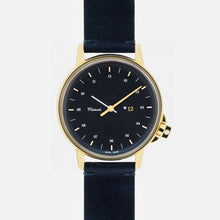  Miansai M12 Swiss Navy/Gold Watch on Vintage Leather Strap