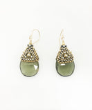Miguel Ases Smoky Quartz, Swarovski and Miyuki Seed Bead Earring