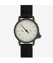  Miansai M24 Noir and Bone Watch on Black Leather Strap