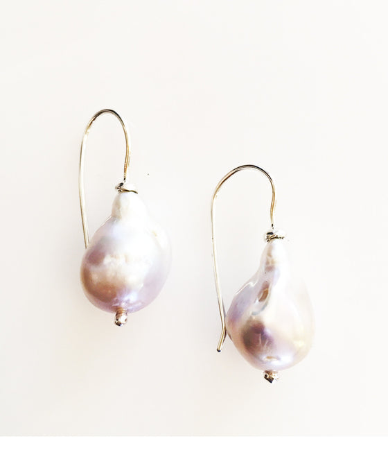 Margo Morrison Grey Baroque Pearl Earrings