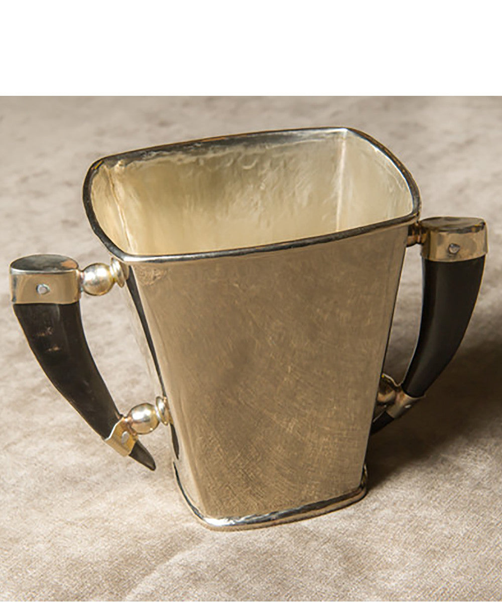 Silver Ice Bucket with Horn Handles