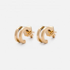Miansai Split Layer Earring, Gold Vermeil