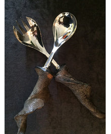  Stainless Horn Salad Servers