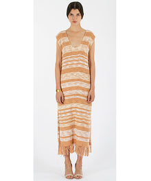  hand loomed gradient dress by Voz with fringed bottom