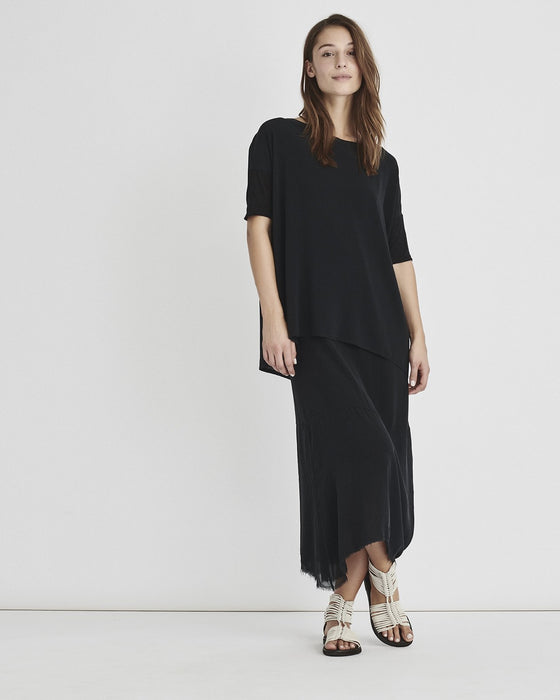 Kristensen Du Nord Navy Silk Crepe Pullover Top found at Patricia in Southern Pines, NC
