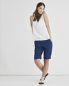 Kristensen Du Nord pull-on ramie indigo short found at Patricia in Southern Pines, NC
